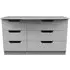 Bella 6 Drawer Midi Dresser - Grey Ash