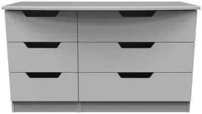 Bella 6 Drawer Midi Dresser - Grey Ash