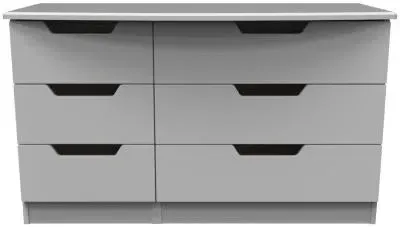 Bella 6 Drawer Midi Dresser - Grey image