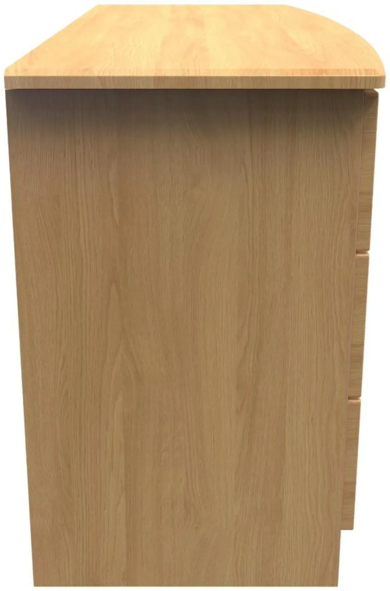 Bella 6 Drawer Midi Dresser - Oak