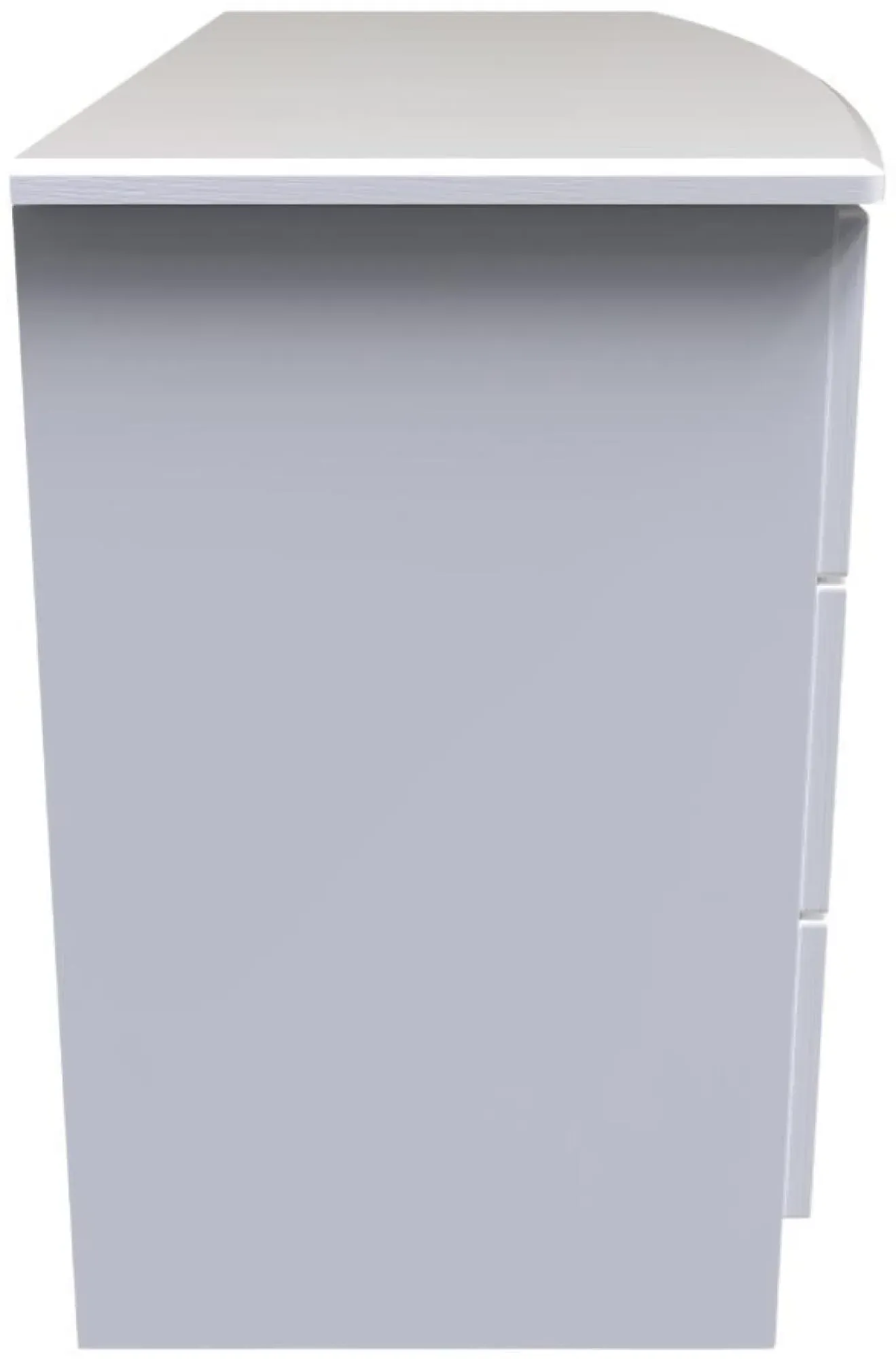 Bella 6 Drawer Midi Dresser - White