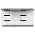 Bella 6 Drawer Midi Dresser - White