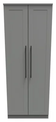 Beverley 2 Door Tall Wardrobe - Dusk Grey image