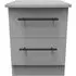 Beverley 2 Drawer Bedside Cabinet - Dusk Grey