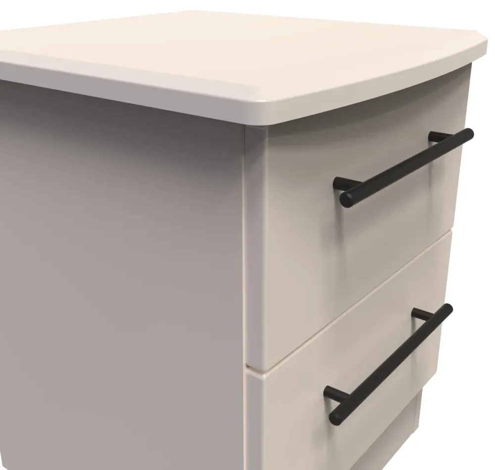 Beverley 2 Drawer Bedside Cabinet - Kashmir