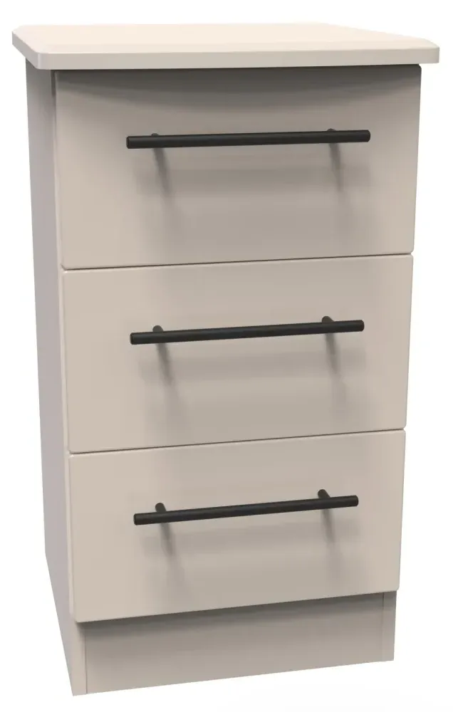 Beverley 3 Drawer Bedside Cabinet - Kashmir, Particle Wood