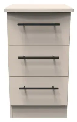 Beverley 3 Drawer Bedside Cabinet - Kashmir, Particle Wood