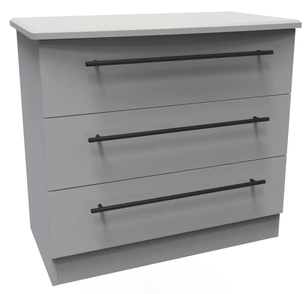 Beverley 3 Drawer Chest - Dusk Grey