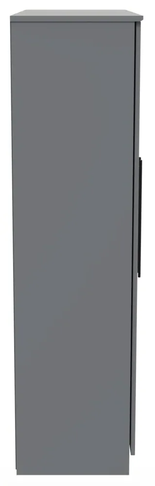 Beverley 4 Door Tall Mirror Wardrobe - Dusk Grey