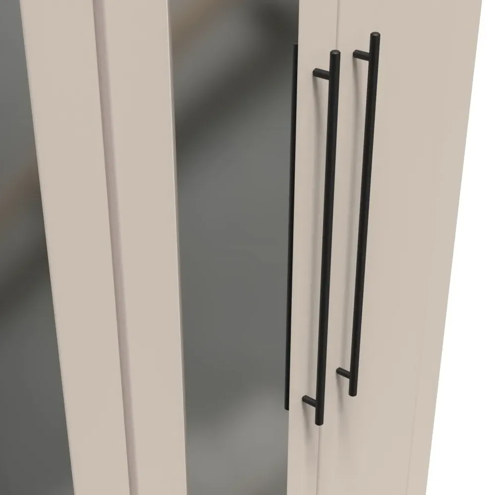 Beverley 4 Door Tall Mirror Wardrobe - Kashmir
