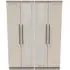 Beverley 4 Door Tall Mirror Wardrobe - Kashmir