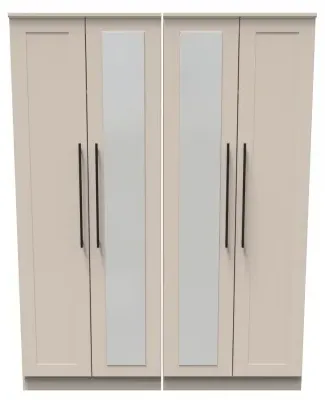 Beverley 4 Door Tall Mirror Wardrobe - Kashmir