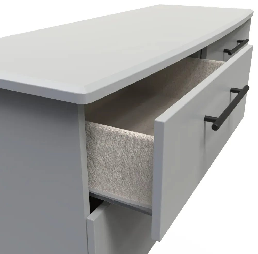 Beverley 4 Drawer Bed Box - Dusk Grey, Particle Wood