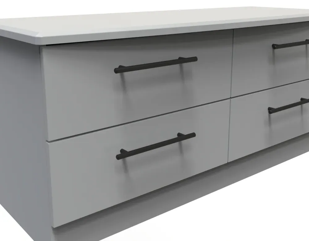 Beverley 4 Drawer Bed Box - Dusk Grey, Particle Wood