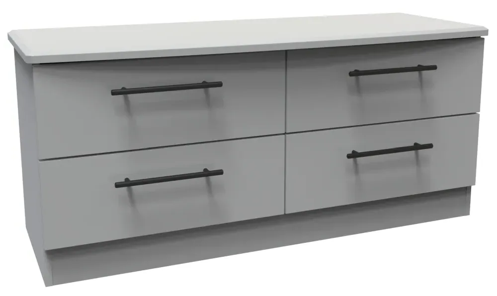 Beverley 4 Drawer Bed Box - Dusk Grey, Particle Wood