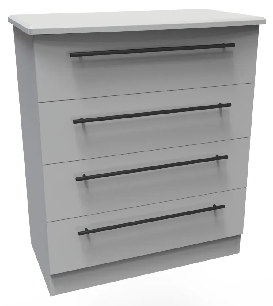 Beverley 4 Drawer Chest - Grey