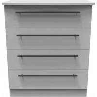 Beverley 4 Drawer Chest - Grey