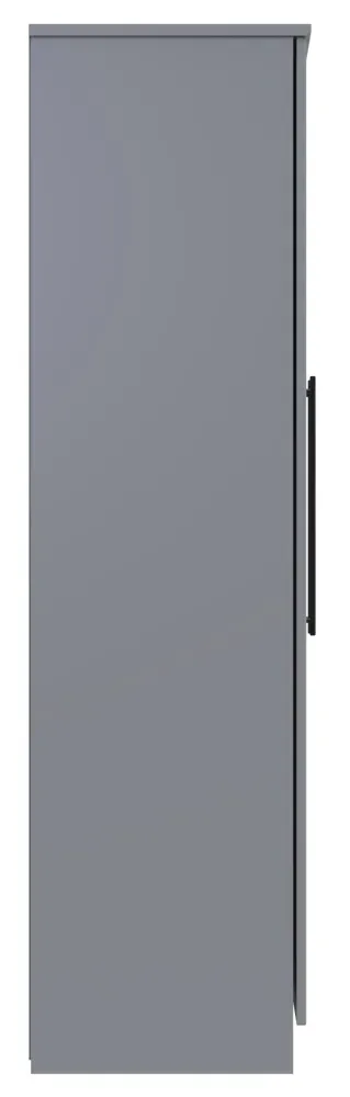 Beverley 5 Door Tall Mirror Wardrobe - Dusk Grey