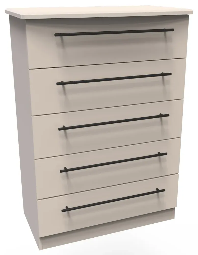 Beverley 5 Drawer Chest - Cashmere