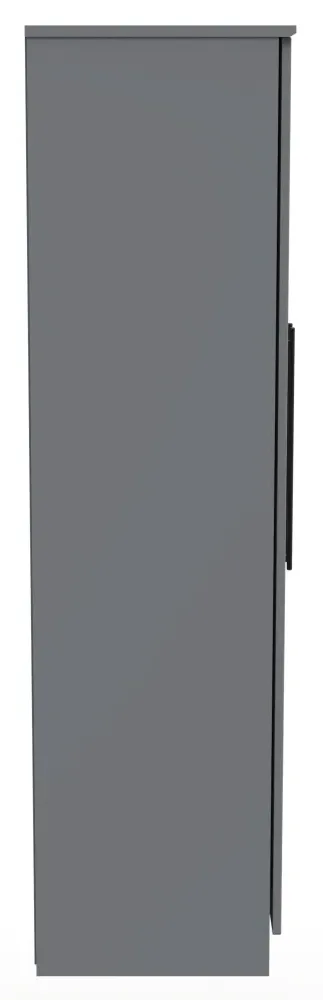 Beverley 6 Door Tall Mirror Combi Wardrobe - Dusk Grey