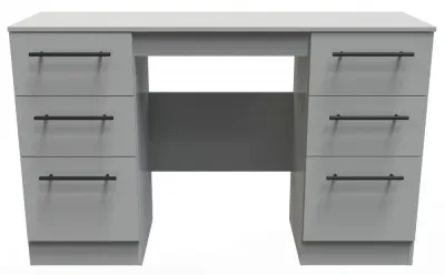 Beverley 6 Drawer Double Dressing Table - Dusk Grey