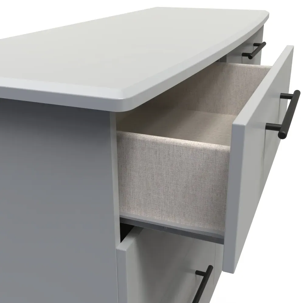 Beverley 6 Drawer Midi Chest - Dusk Grey