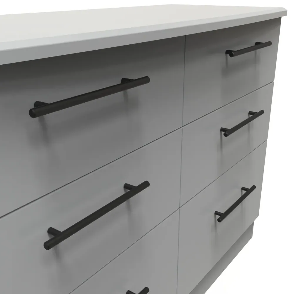Beverley 6 Drawer Midi Chest - Dusk Grey
