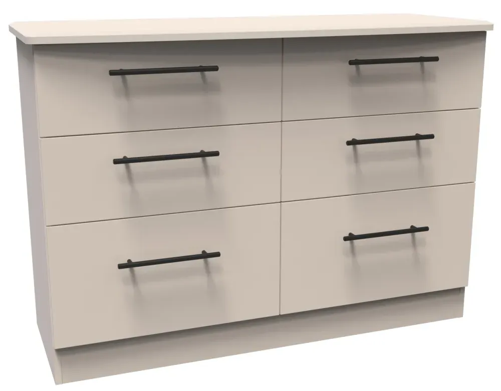 Beverley 6 Drawer Midi Chest - Kashmir