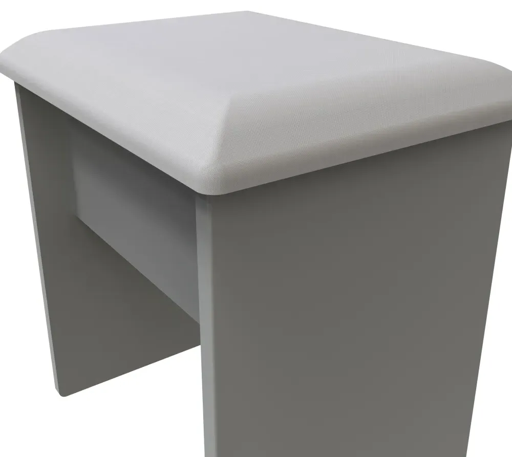 Beverley Padded Dressing Stool - Dusk Grey