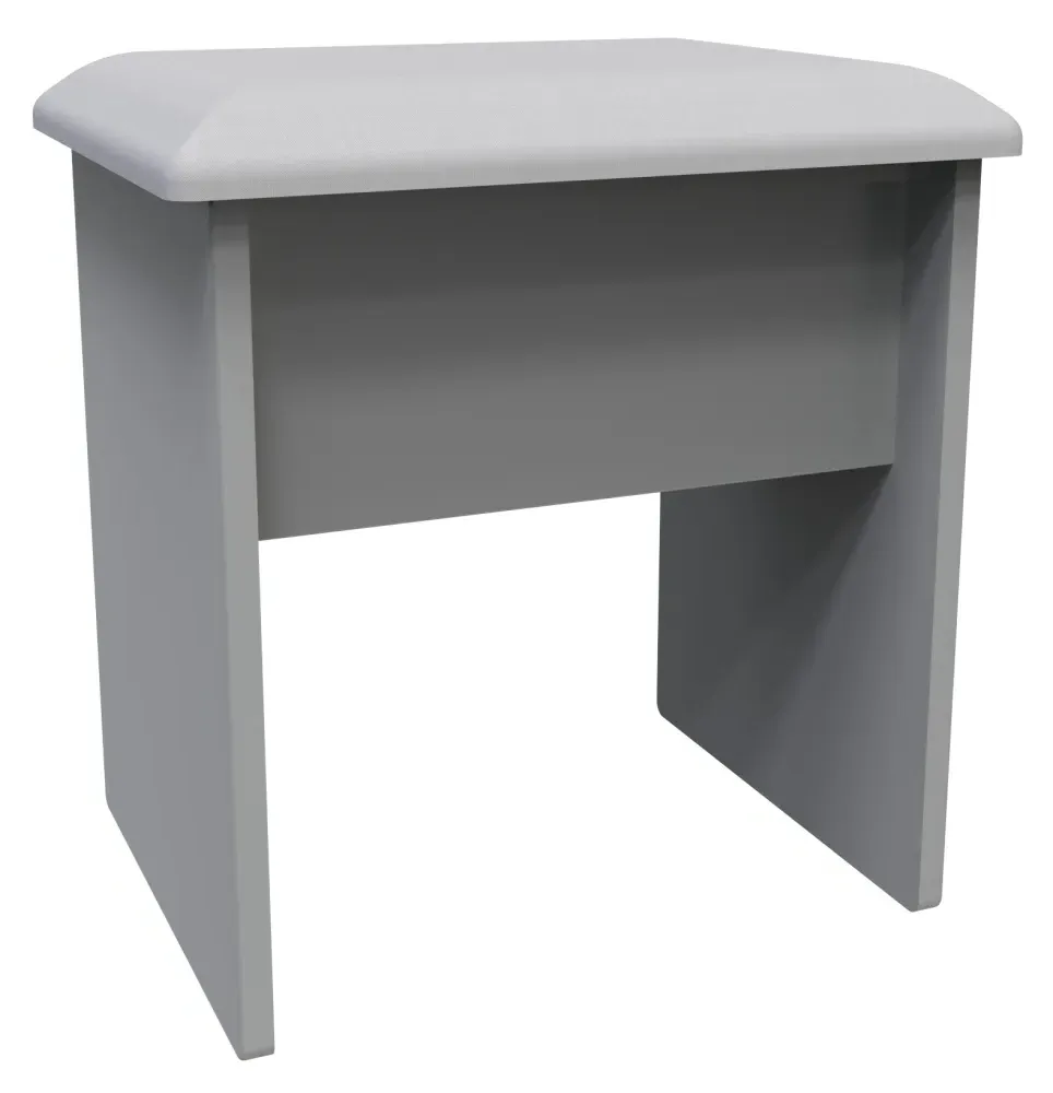Beverley Padded Dressing Stool - Dusk Grey