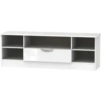 Camden 145cm Wide TV Unit with Drawer - White Gloss