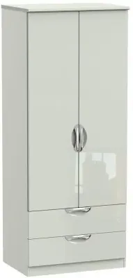 Camden 2 Door 2 Drawer Double Wardrobe - Cashmere image