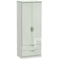 Camden 2 Door 2 Drawer Tall Wardrobe - Cashmere