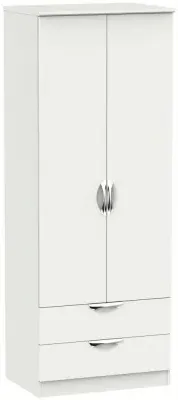 Camden 2 Door 2 Drawer Tall Wardrobe - Light Grey image