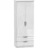Camden 2 Door 2 Drawer Tall Wardrobe - White