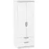 Camden 2 Door 2 Drawer Tall Wardrobe - White Matt