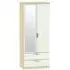 Camden 2 Door Combi Wardrobe with Mirror - Cashmere, Oak