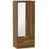 Camden 2 Door Combi Wardrobe with Mirror - Walnut