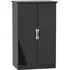 Camden 2-Door Midi Wardrobe - Black Gloss