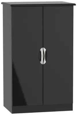 Camden 2-Door Midi Wardrobe - Black Gloss image