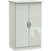 Camden 2 Door Midi Wardrobe - Cashmere, High Gloss