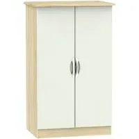 Camden 2-Door Midi Wardrobe - Cashmere, Oak Effect