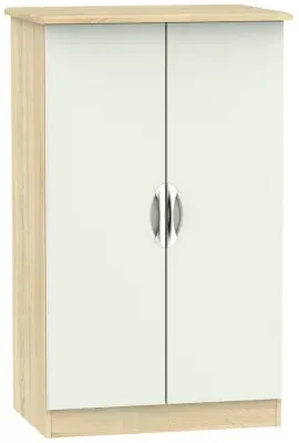 Camden 2-Door Midi Wardrobe - Cashmere, Oak Effect