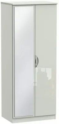 Camden 2 Door Wardrobe with Mirror - Cashmere