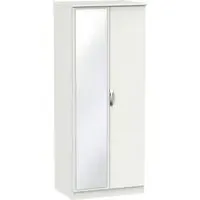 Camden 2 Door Wardrobe with Mirror - Light Grey