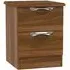Camden 2 Drawer Bedside Cabinet - Noche Walnut