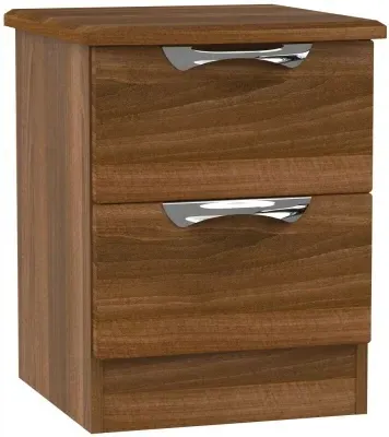 Camden 2 Drawer Bedside Cabinet - Noche Walnut image