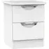 Camden 2 Drawer Bedside Cabinet - White Matt