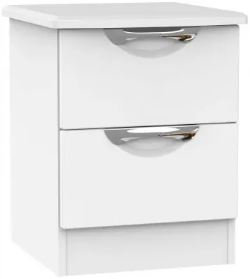 Camden 2 Drawer Bedside Cabinet - White Matt image