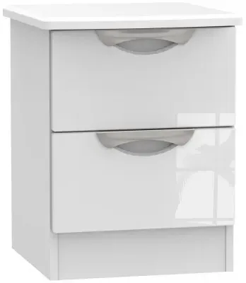 Camden 2 Drawer Bedside Cabinet - White image